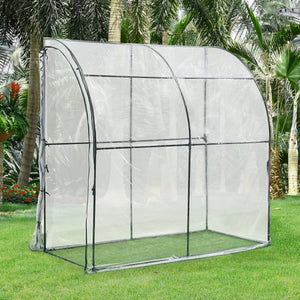 Sera gradina Juta 100 x 200 x 215 cm otel/PVC [en.casa]