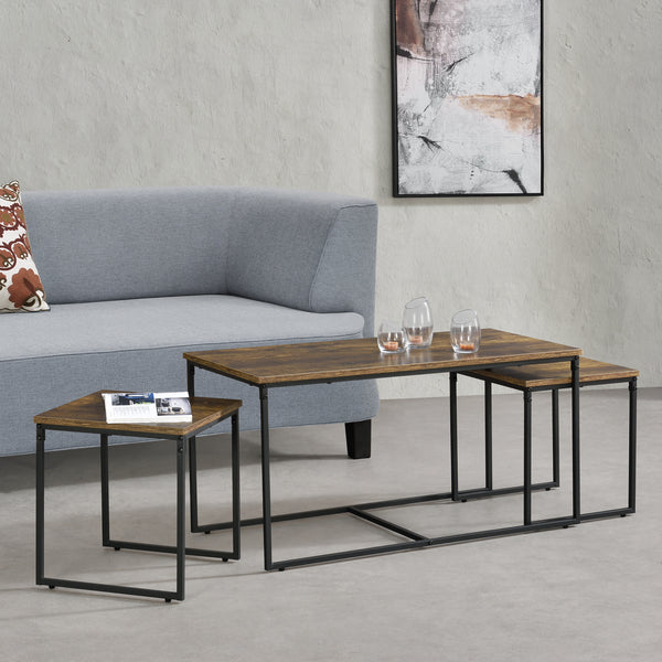 Set masute Haparanda 1 masa cafea cu alte 2 masute living  [en.casa]