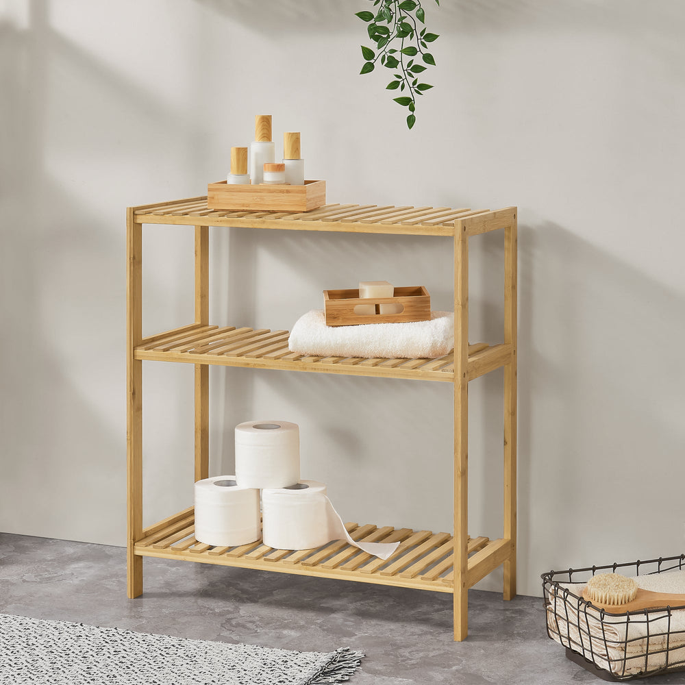 Bambus Standregal Nyköping 58 x 26 x 66 cm [en.casa] - premiumXL