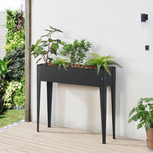 Jardiniera inalta Lelystad 98 x 25 x 82 cm antracit [en.casa]