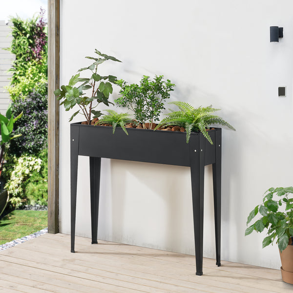 Jardiniera inalta Lelystad 98 x 25 x 82 cm antracit [en.casa]