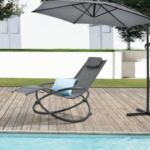 Scaun balansoar gradina Pulsano 150 Kg gri inchis [en.casa]