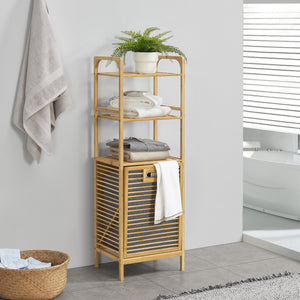 Dulap baie rufe murdareTidaholm bambus cu sac colector detasabil [en.casa]