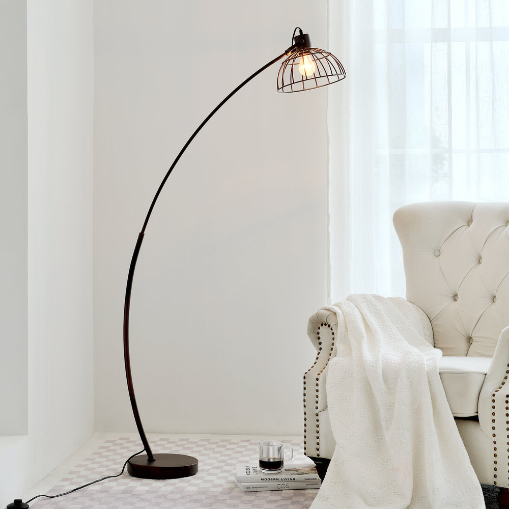 Lampa de podea Portsmouth maro ruginiu 1 x E27 max. 60W [lux.pro]