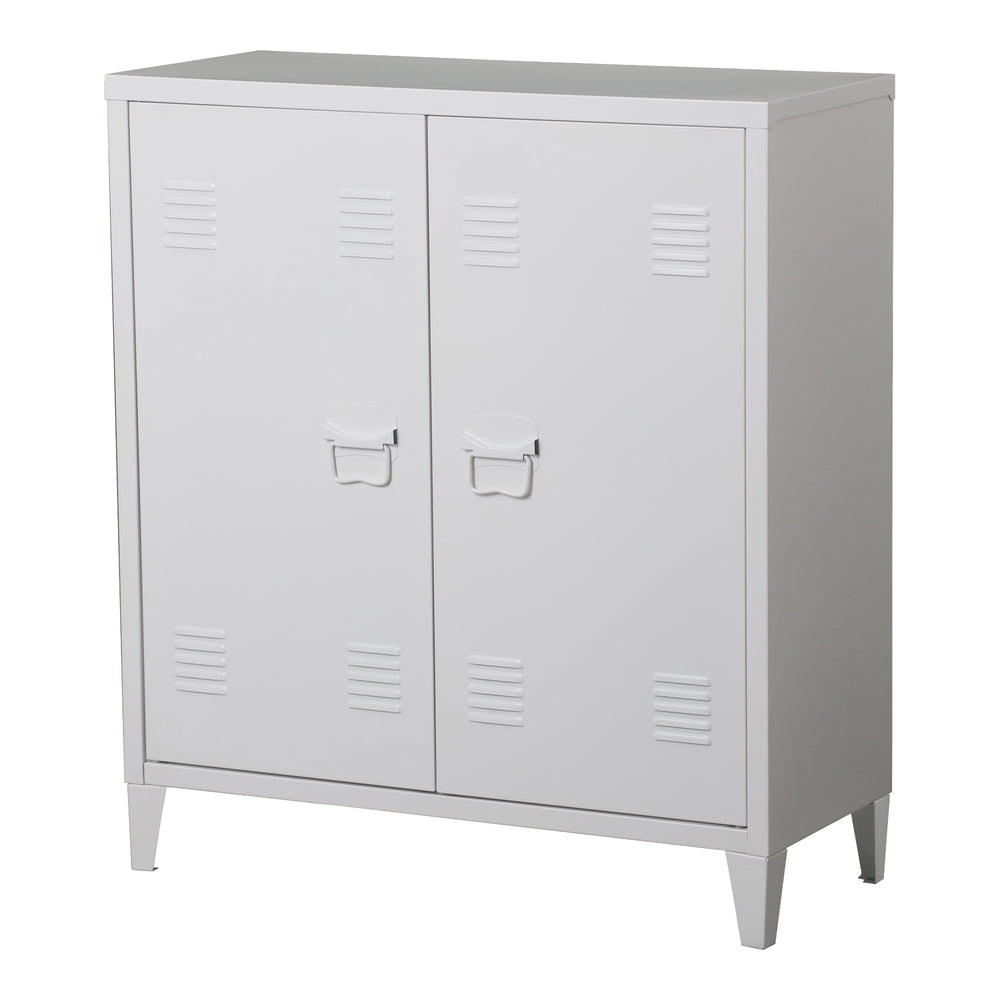 Dulap metalic Oripaa 90 x 80 x 33 cm otel alb [en.casa]