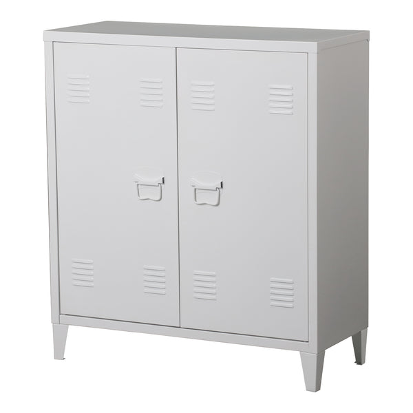 Dulap metalic Oripaa 90 x 80 x 33 cm otel alb [en.casa]