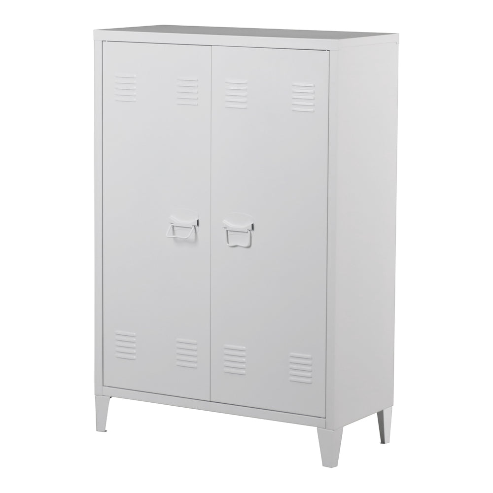 Dulap metalic Oripaa 110x75x33cm alb [en.casa]