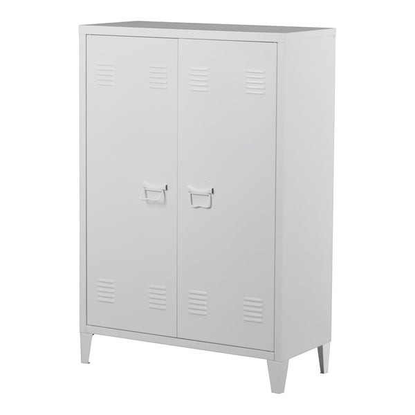 Dulap metalic Oripaa 110x75x33cm alb [en.casa]