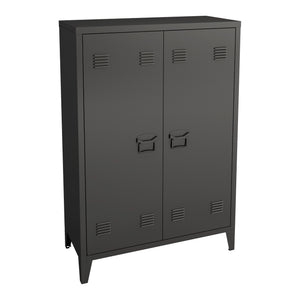 Dulap metalic Oripaa 110x75x33cm negru [en.casa]