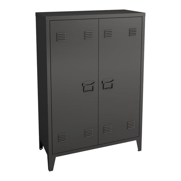 Dulap metalic Oripaa 110x75x33cm negru [en.casa]