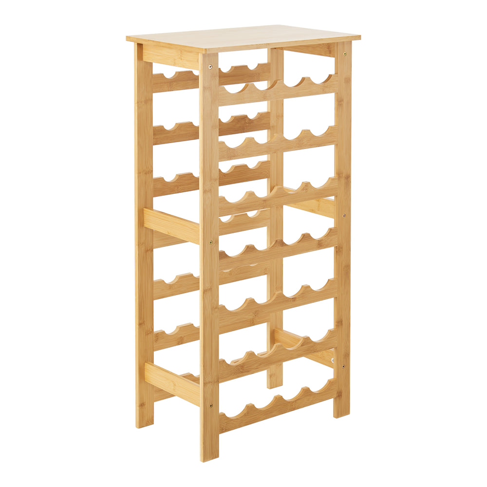 Weinregal Äänekoski 94x47x29 cm Bambus Natur [en.casa] - premiumXL