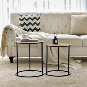 Masute living Moriusaq set 2 bucati forma rotunda [en.casa]