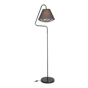 Lampă de podea Gateshead E27 metal textil negru / gri [lux.pro]