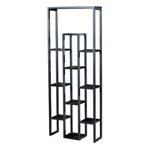 Suport plante Blaavandshuk 150x60x19cm metal negru [en.casa]