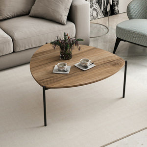 Masă de cafea Gladsaxe 40x90x89 cm aspect nuc / negru [en.casa]