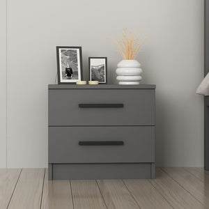 Noptiera cu 2 sertare Fanø 47x50x40cm pal antracit [en.casa]