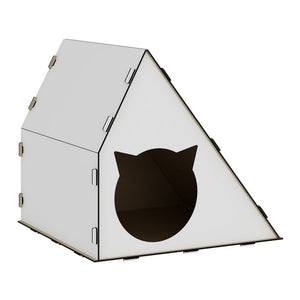 Casuta pisici  Lani 40x42x40cm mdf alb [en.casa]