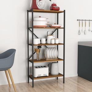 Raft de sine statator Tomelilla 160x66x34cm metal pal antracit nuc [en.casa]