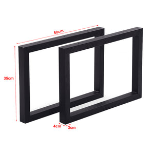 Cadru de masă Lunderskov set de 2 bucăți oțel 35x50cm negru [en.casa]