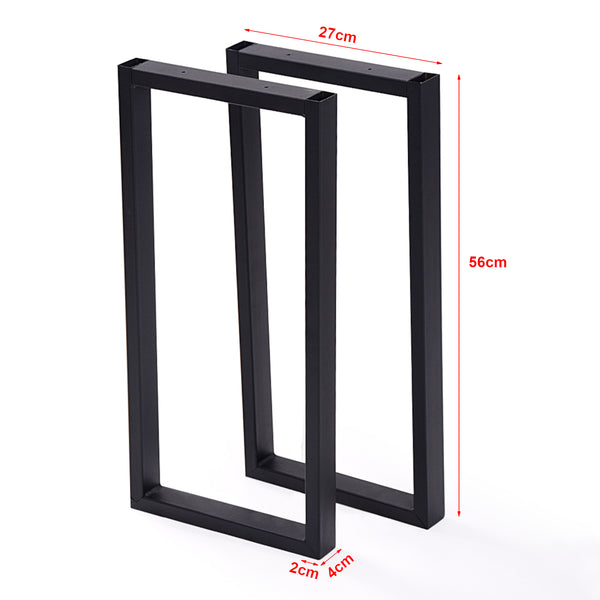 Set 2 buc picior masa Møldrup 56x27cm otel negru mat [en.casa]