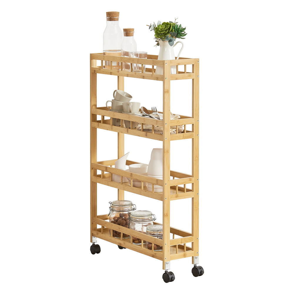 Rollwagen Pyhäjoki 96 x 60 x 18 cm Natur [en.casa] - premiumXL