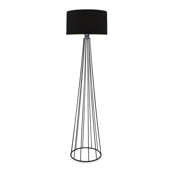Lampa de podea Neath 1 x E27 max 20W metal textil antracit negru [lux.pro]