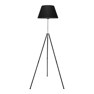 Lampa de podea Livingston 150 cm 1 x E27 max 20W metal textil negru argintiu [lux.pro]
