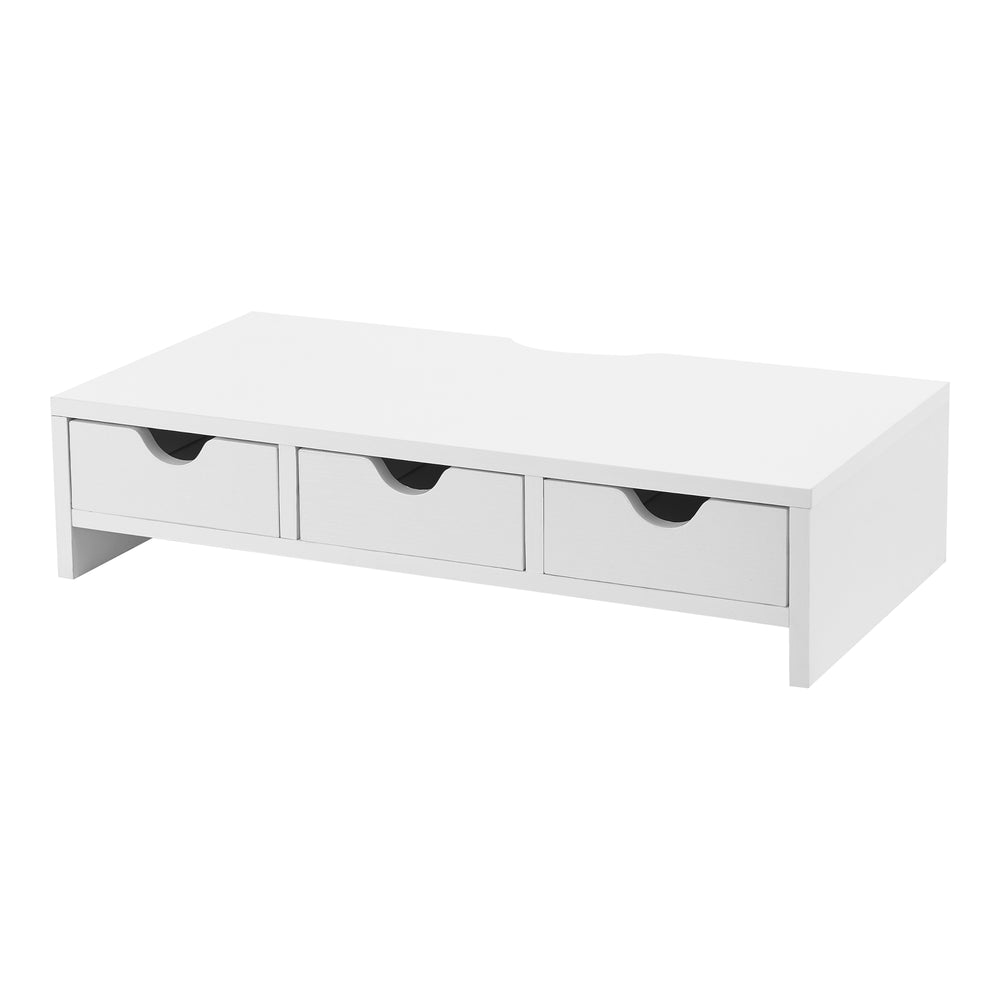 Monitorständer Ruovesi 12x51x25cm Weiß [en.casa] - premiumXL