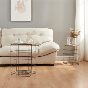 Set 2 cosuri metalice masuri diferite Horsholm [en.casa]