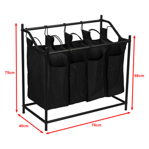 Cos pentru rufe Vamdrup 75 x 78 x 40 cm cu 4 saci colectori [en.casa]