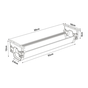 Organizator cabluri Skegness alb tip tavita [pro.tec]