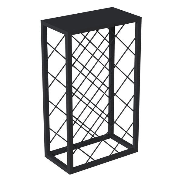 Suport sticle cu vin Amasia 68x40x22cm negru [en.casa]