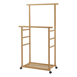 Suport haine Ilmajok 147x70x36cm mobil pe 4 roti [en.casa]