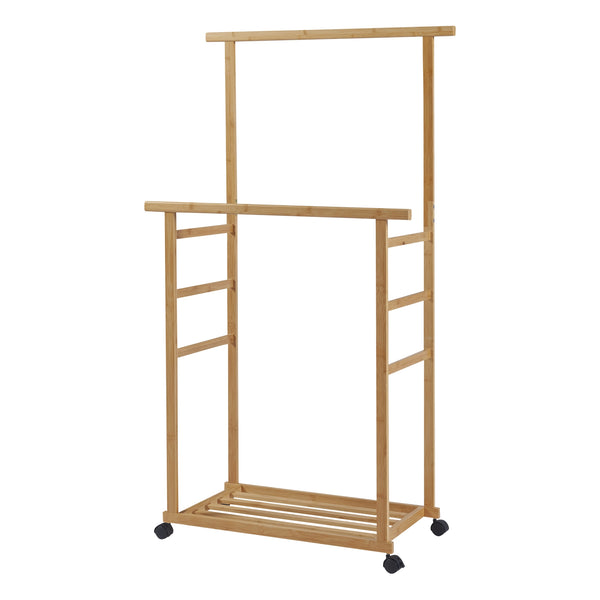 Suport haine Ilmajok 147x70x36cm mobil pe 4 roti [en.casa]