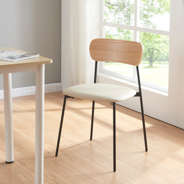 Set 2 scaune bucatarie Jyvaskyla bej [en.casa]