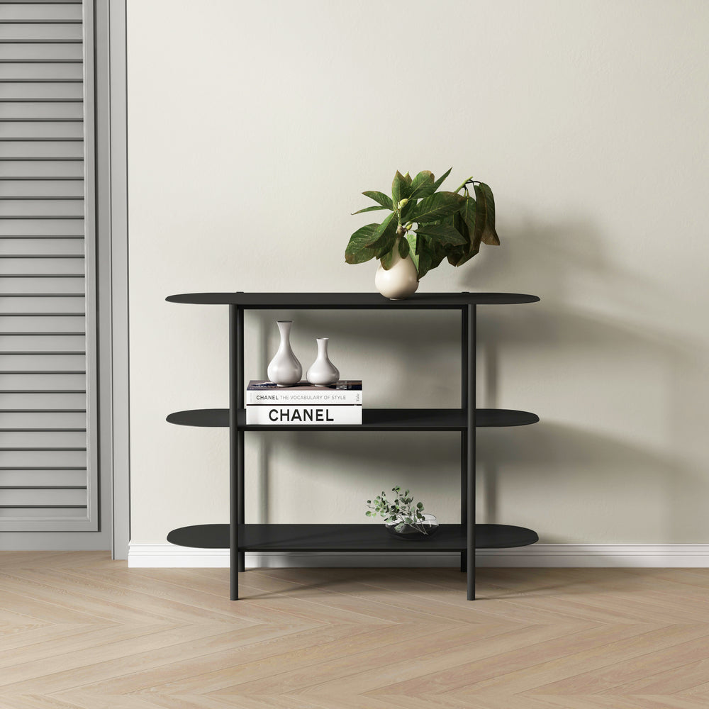 Konsolentisch Enebakk 70x90x32cm Schwarz, matt [en.casa] - premiumXL