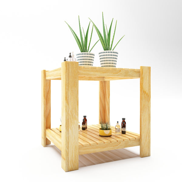 Masuta cafea Malax 54x54x45cm lemn natur [en.casa]