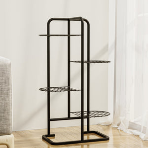 Suport plante Pedersöre 83x52x25cm metal negru [en.casa]