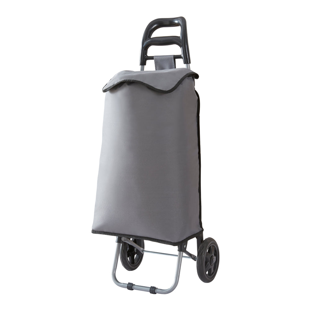 Carucior pliabil cumparaturi Aaby - NEU 95.5x35x29 cm 30 kg gri inchis/negru [en.casa]