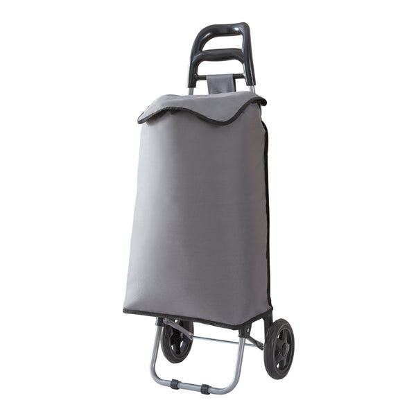 Carucior pliabil cumparaturi Aaby - NEU 95.5x35x29 cm 30 kg gri inchis/negru [en.casa]