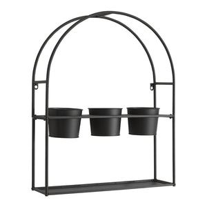 Raft de perete Merikarvia 65x52x15cm negru [en.casa]