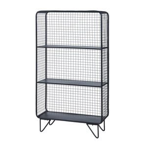 Raft de sine statator Volda 90x50x19cm metal negru [en.casa]