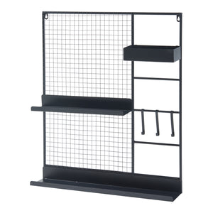 Organizator de perete Westre 70x60x11cm negru [en.casa]