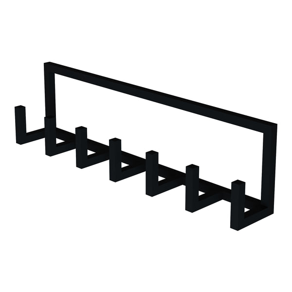 Cuier de perete Lyngen 75x10x20cm negru [en.casa]