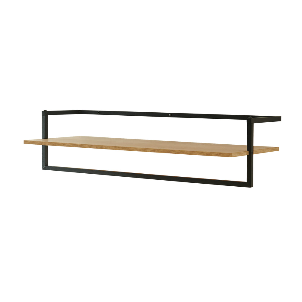Cuier de perete Evje 80x30x20cm negru/efect lemn [en.casa]