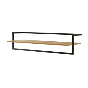 Cuier de perete Evje 80x30x20cm negru/efect lemn [en.casa]