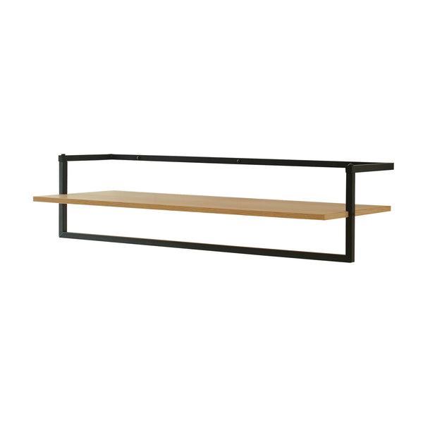Cuier de perete Evje 80x30x20cm negru/efect lemn [en.casa]