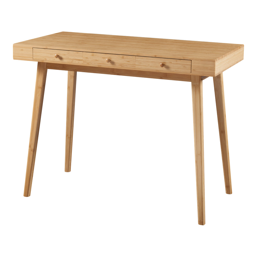 Schreibtisch Hässleholm Bambus 100x50x75cm Natur [en.casa] - premiumXL
