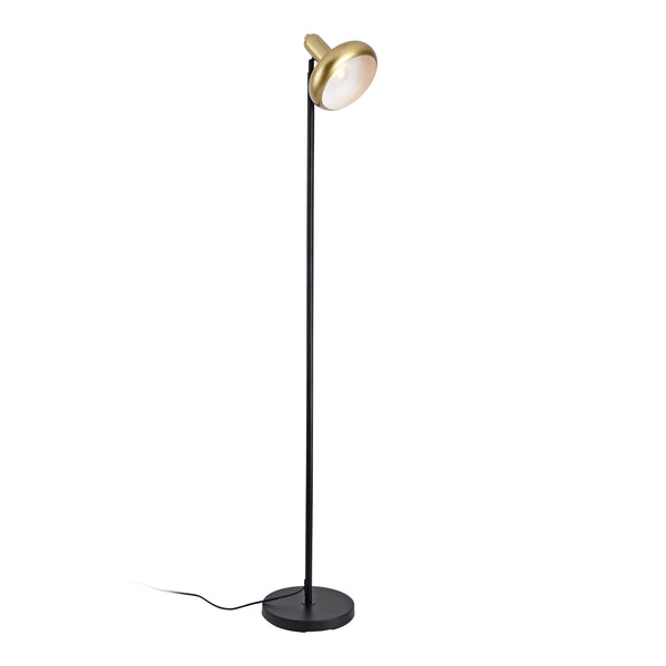 Lampadar Namsos 156cm 1x E27 60W metal negru/auriu [lux.pro]