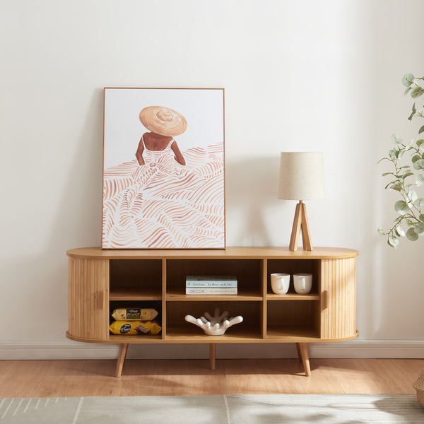 Comoda Nordkapp 140x40x56cm natur [en.casa]